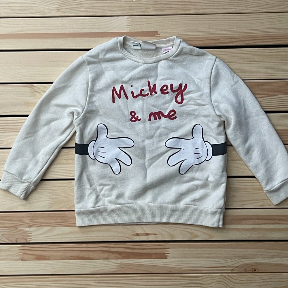 Zara / Disney Mickey Mouse Crew Sweatshirt (Size 3/4)